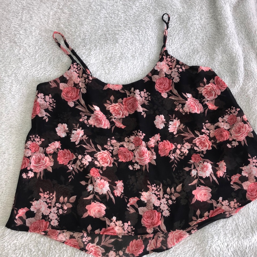 Rose Pattern Tank Top